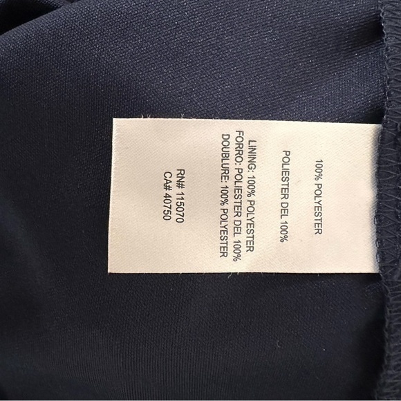 Nina Leonard Navy Blue Floral Midi Dress Small - Picture 9 of 9